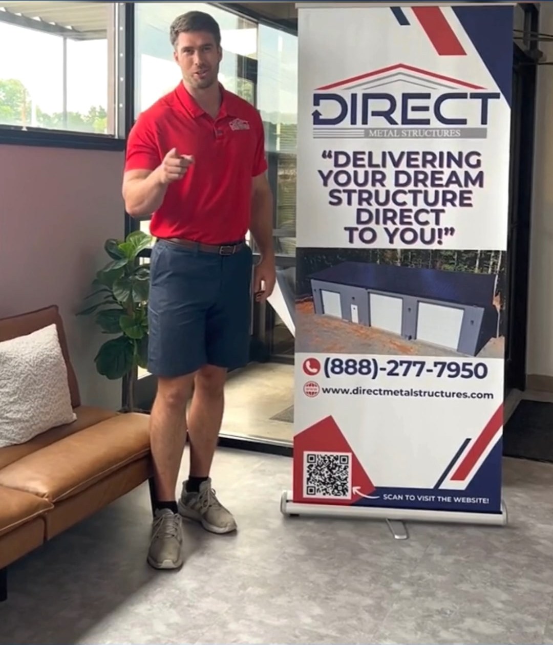 Direct Metal Structures representative introducing the building service