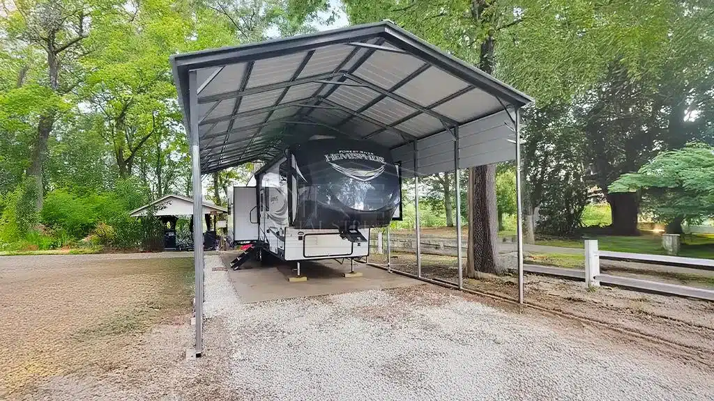 18x40 RV Cover With Two Side Panels