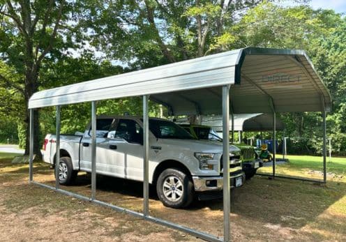 20x20x12 Metal Carport angle 3