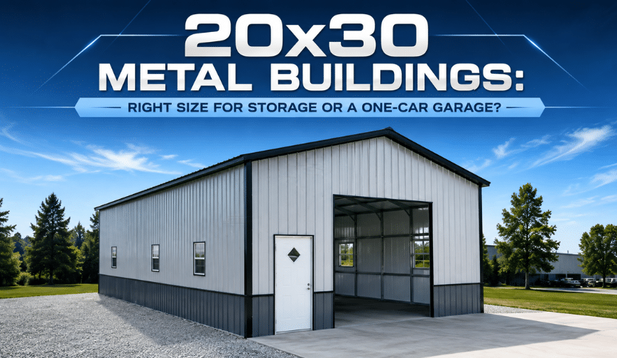 20x30 Metal Buildings Right Size for the Storage