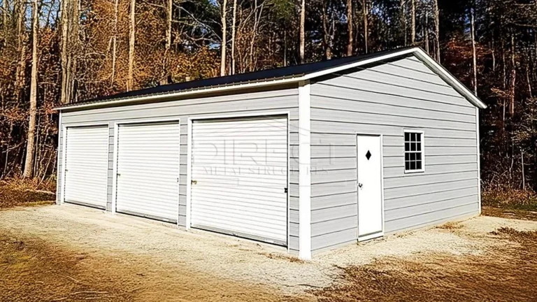 20x36 Three Car Side Entry Metal Garage