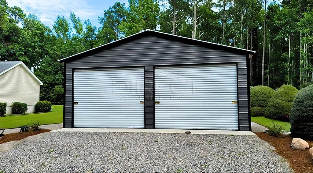 24x30 Fully Enclosed Two Car Garage