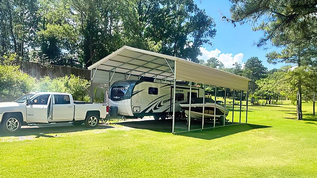 24x36 Two Car Metal Carport