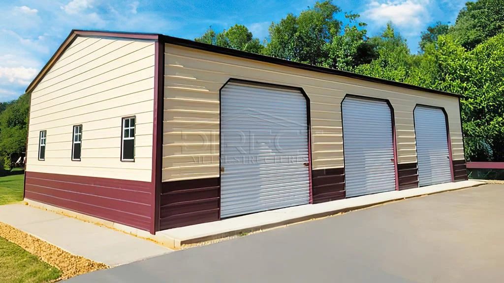 24x40 Three Car Side Entry Garage