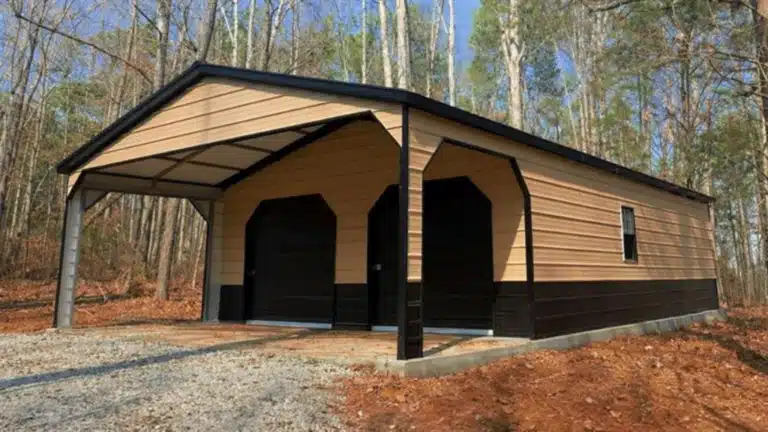 24x40 Vertical Roof Metal Garage
