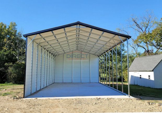 20x36 Open-Sided Carport Direct Metal Structures