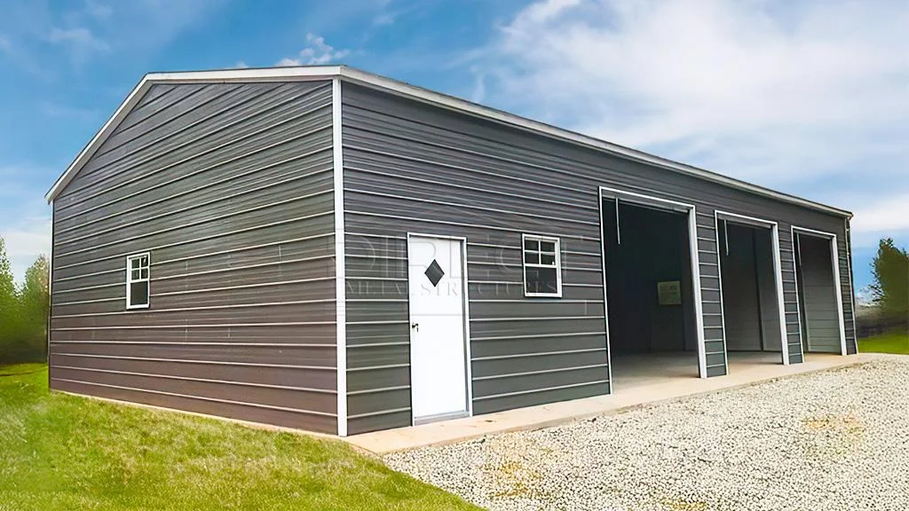 24x50 Three Car Side Entry Garage