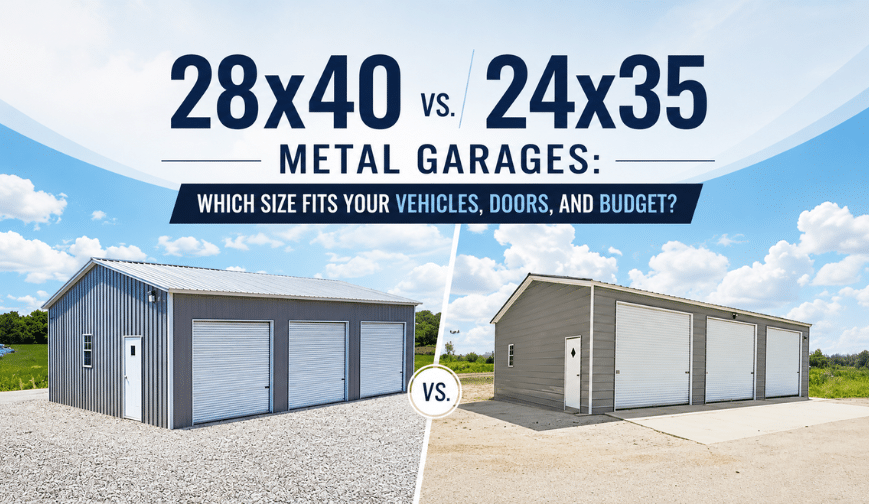 28x40 vs 24s35 Metal Garages