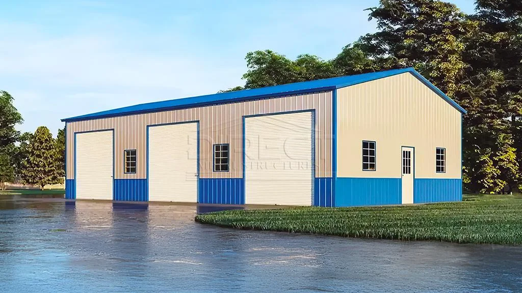 30x50 Three Car Side Entry Building