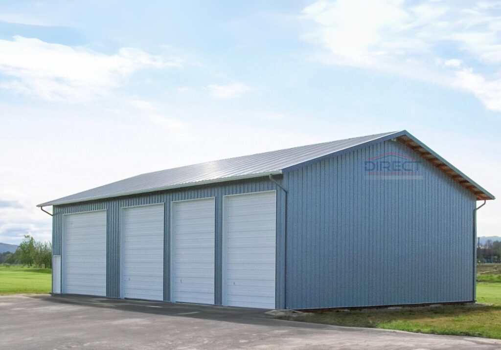 30x60x14 four car side entry metal garage Direct Metal Structures
