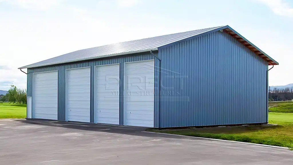 30x60 Four Car Side Entry Metal Garage