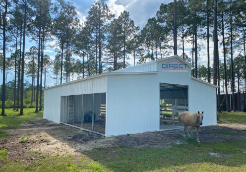 36x45x12-14 Metal Barn Horse Barn Direct Metal Structures