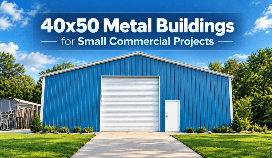 40x50 Metal Buildings for Small Commercial Projects
